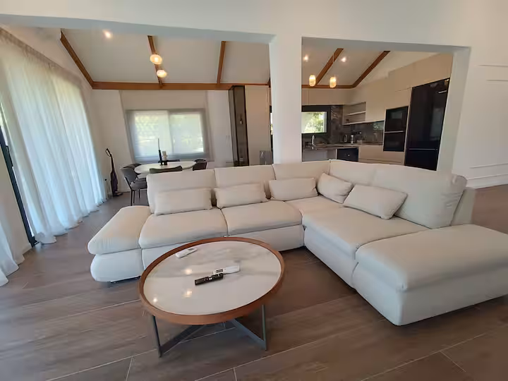 Living room with large corner sofa